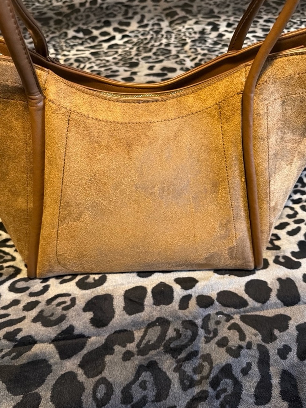 Suede Tote Bag in Camel Brown - Chic Everyday Carry